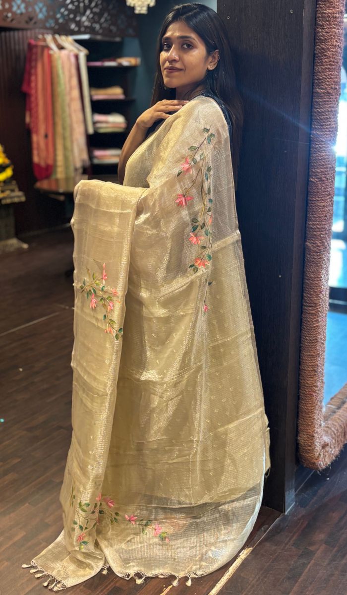TISSUE ORGANZA SAREE 12042518