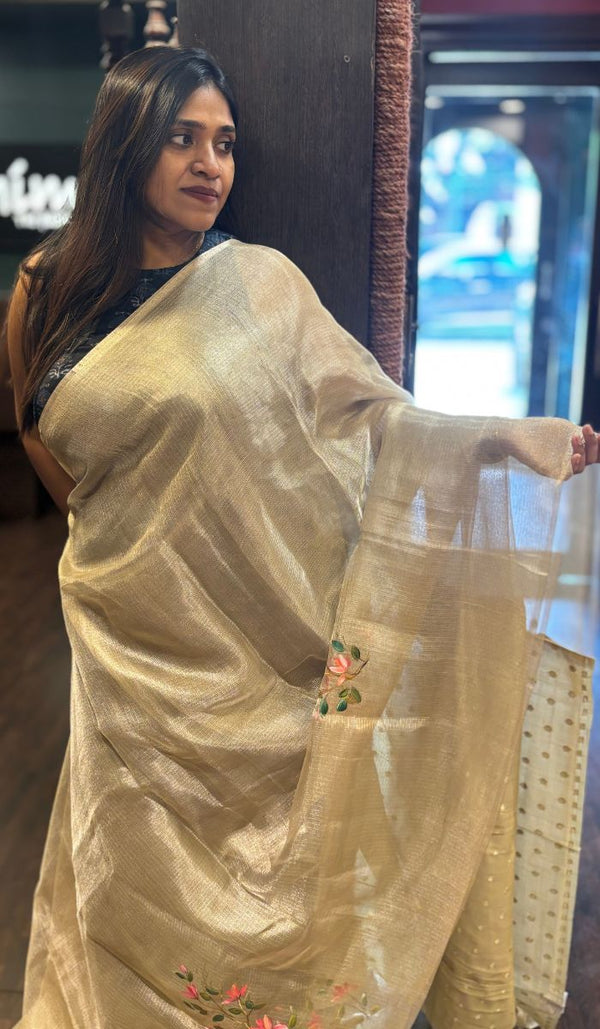 TISSUE ORGANZA SAREE 12042518