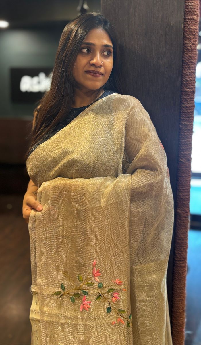 TISSUE ORGANZA SAREE 12042518