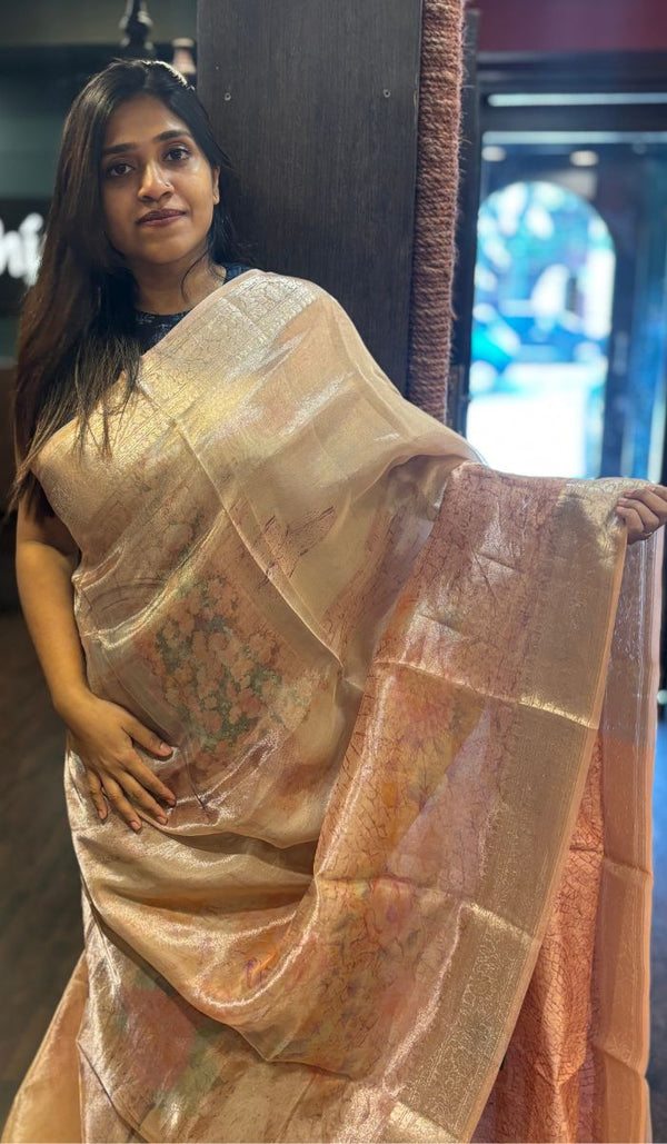 TISSUE ORGANZA SAREE 12042525