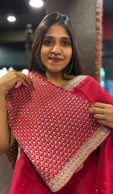 ORGANZA SAREE 24012565