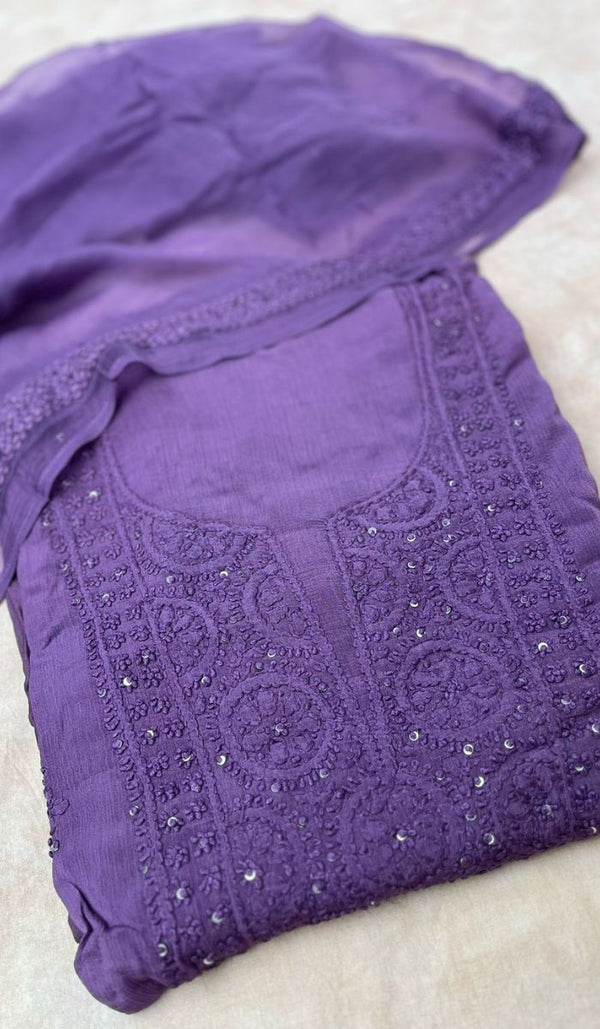 CHIKANKARI UNSTITCHED SALWAR 09052511