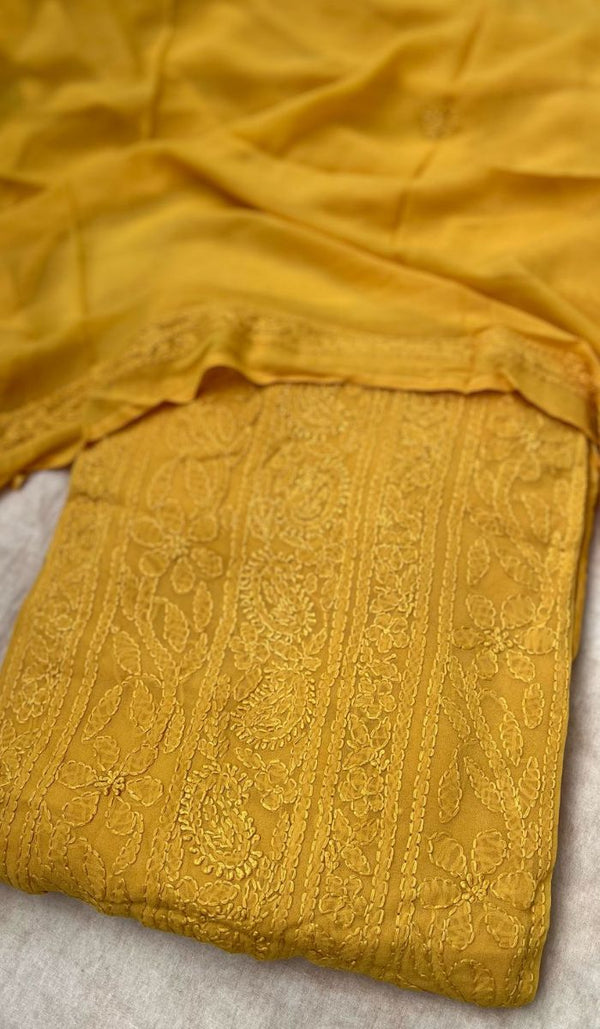 CHIKANKARI UNSTITCHED SALWAR 09052529