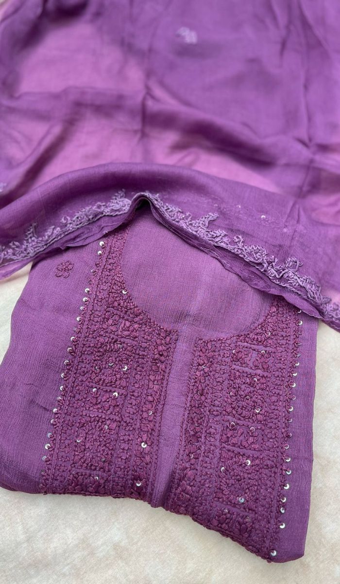 CHIKANKARI UNSTITCHED SALWAR 0905259