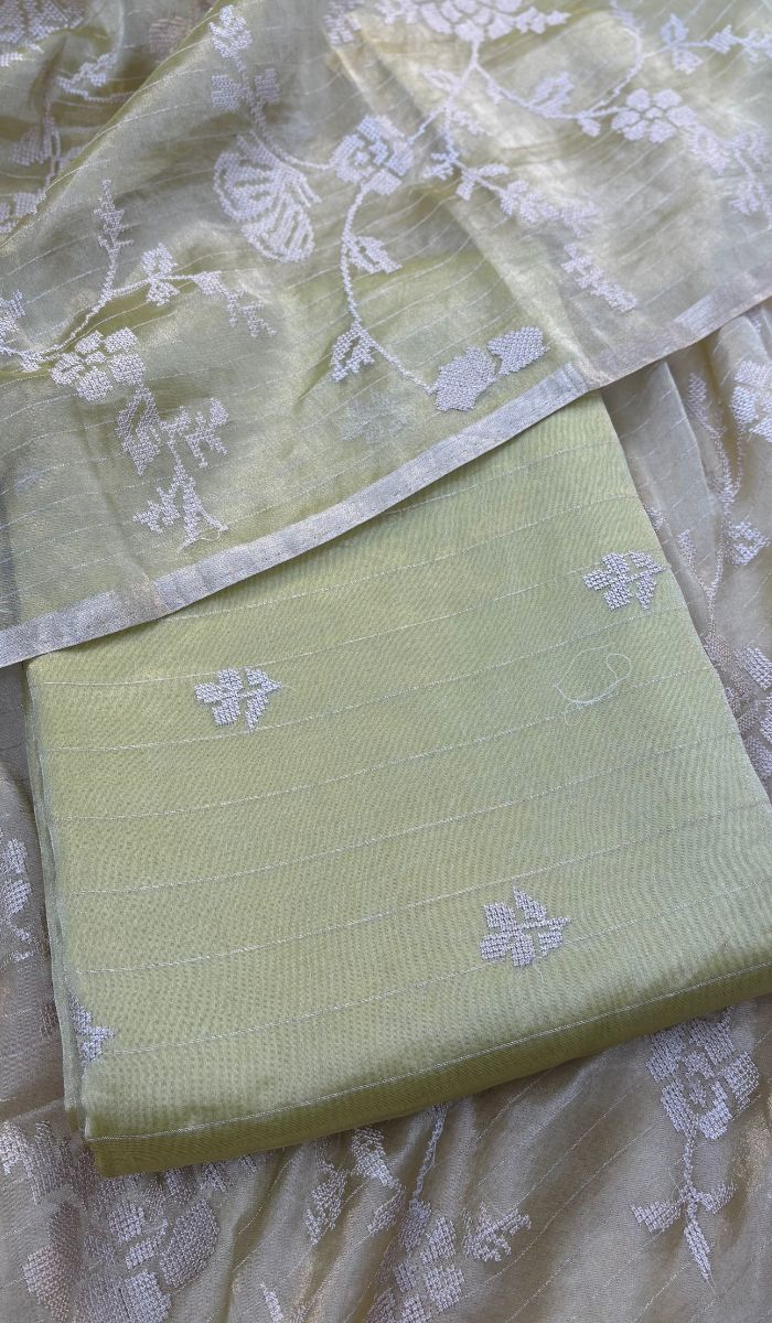 TISSUE UNSTITCHED SALWAR 22052517