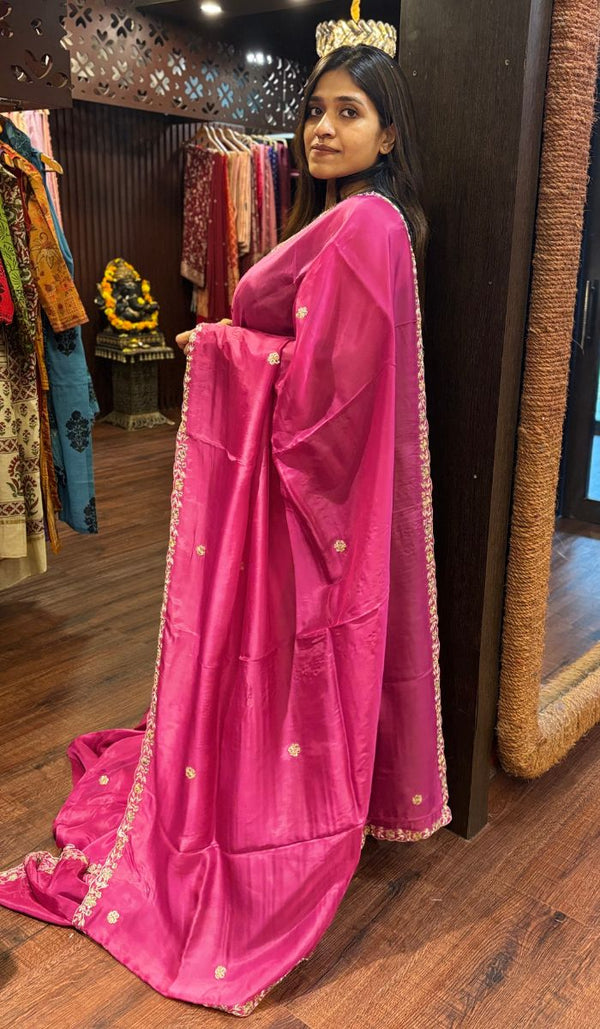 BLENDED ORGANZA SAREE 22052595