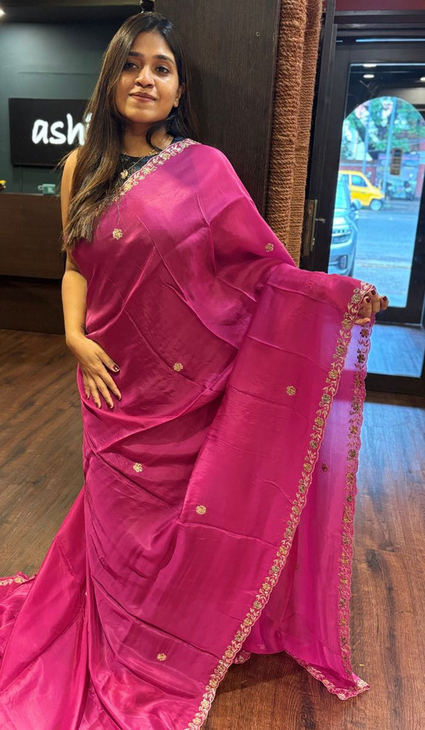 BLENDED ORGANZA SAREE 22052595