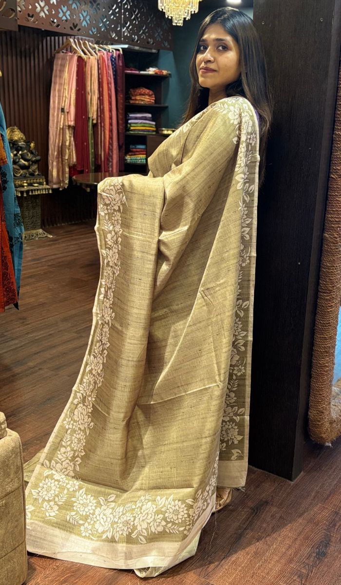 SEMI TUSSAR SAREE 22052550