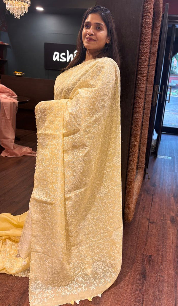 SEMI LINEN SAREE 260525155