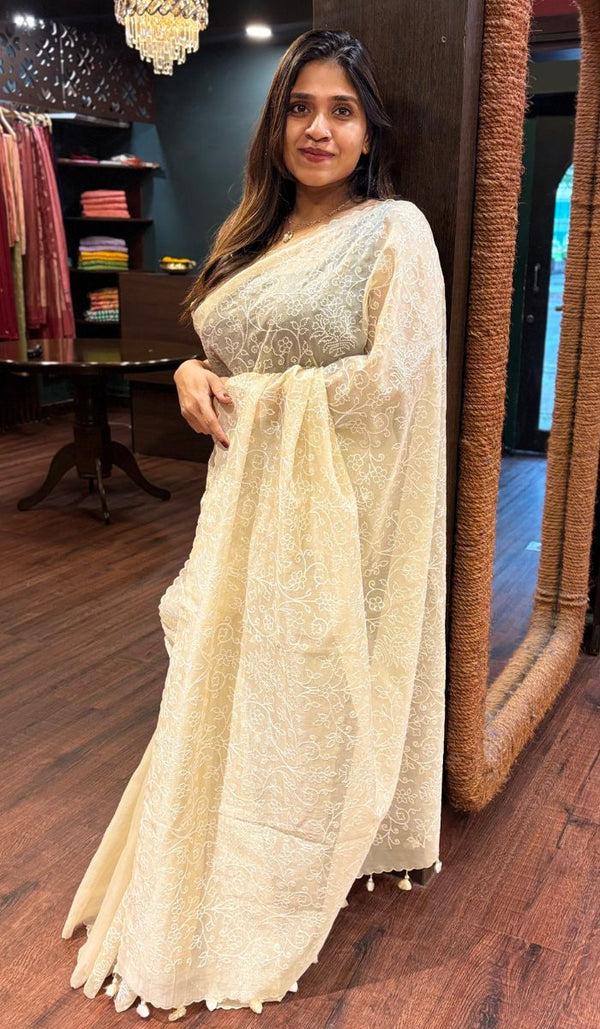 SEMI LINEN SAREE 260525154