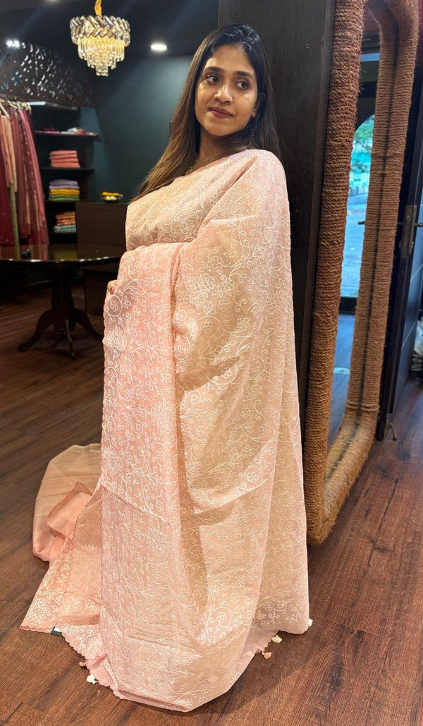 SEMI LINEN SAREE 260525153