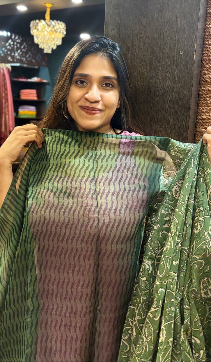 MALAI CHANDERI SAREE 260525127