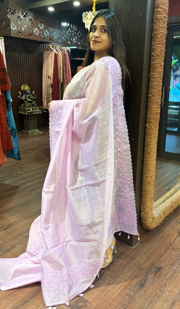 SEMI TISSUE SAREE 260525148