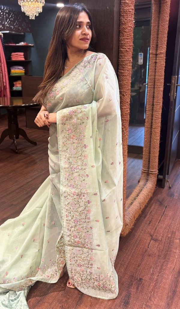 SEMI LINEN SAREE 260525138