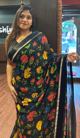 PRINTED GEORGETTE SAREE 27052532