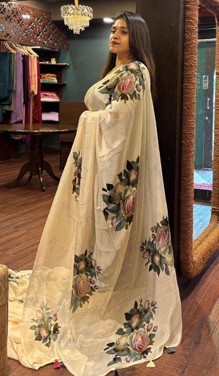 PRINTED GEORGETTE SAREE 2705254