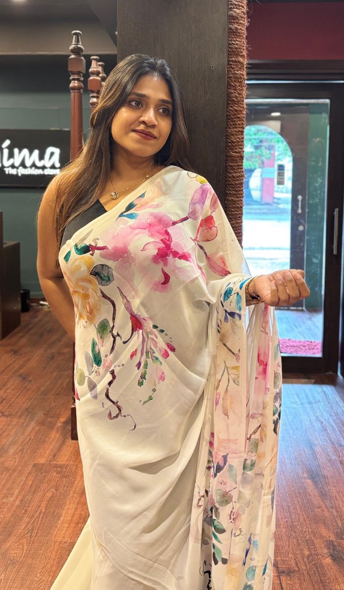 PRINTED GEORGETTE SAREE 27052524