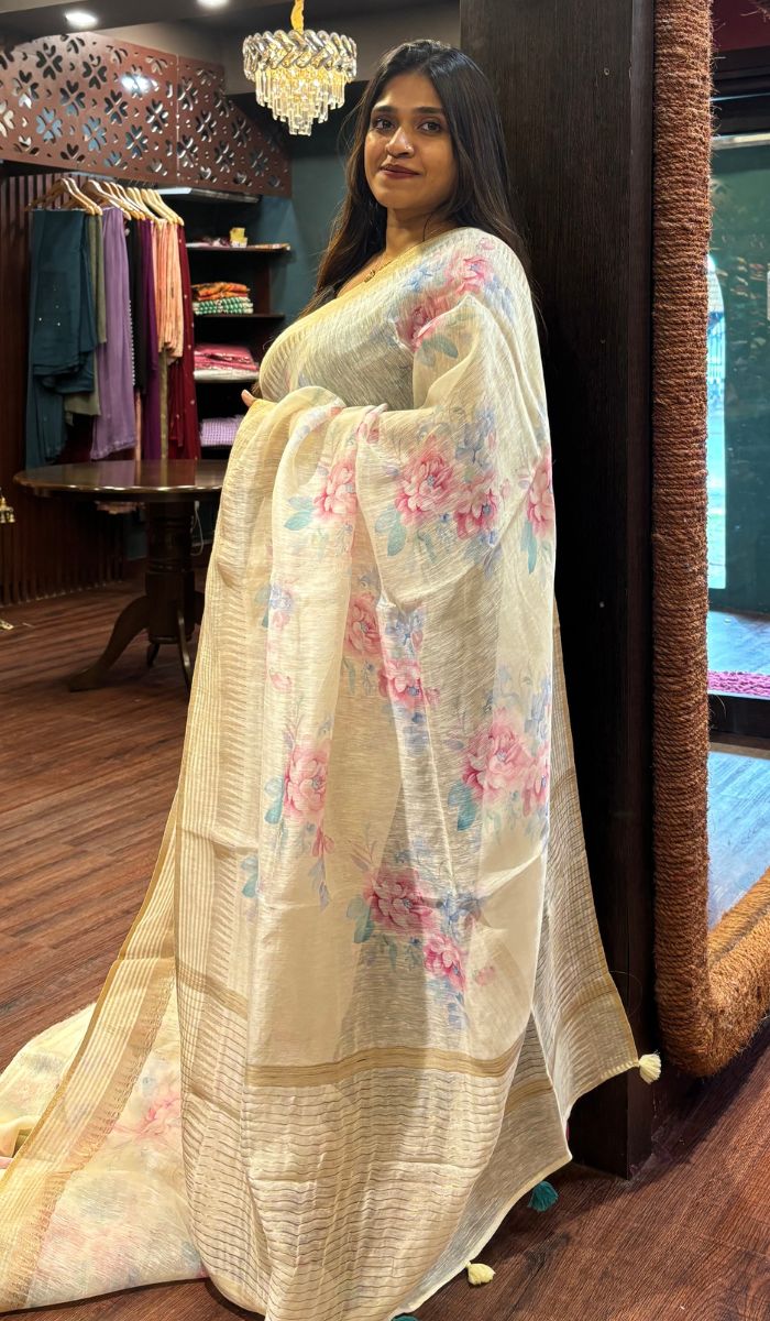 LINEN SAREE 27052514
