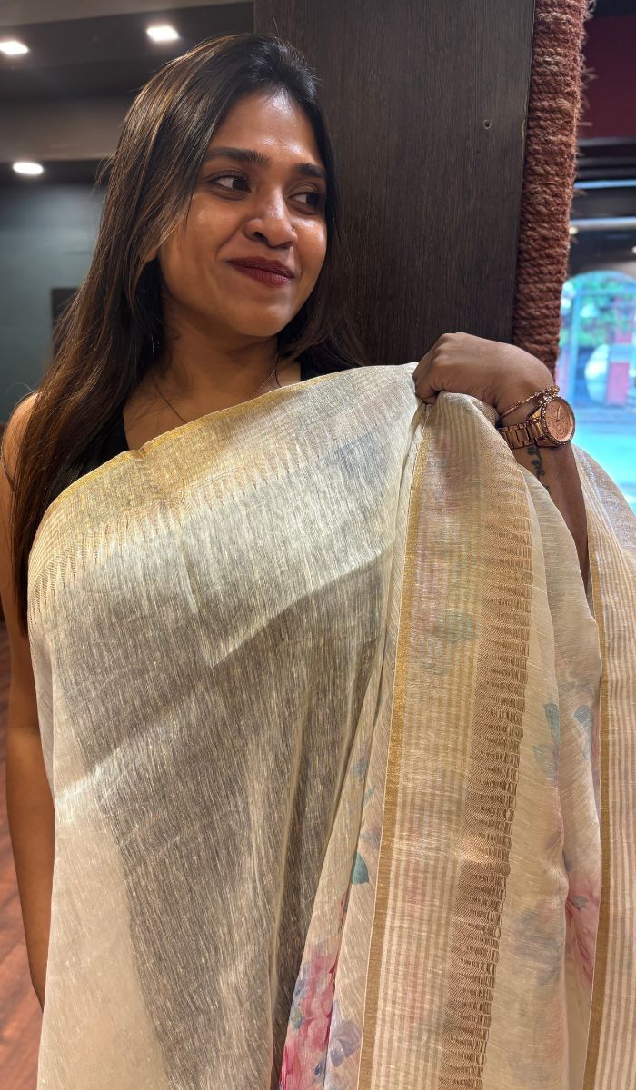 LINEN SAREE 27052514