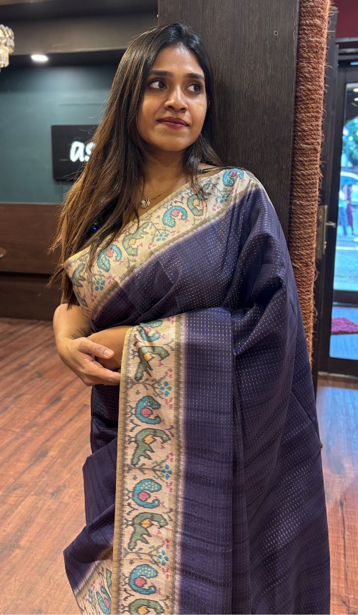 SEMI TUSSAR SAREE 13052533