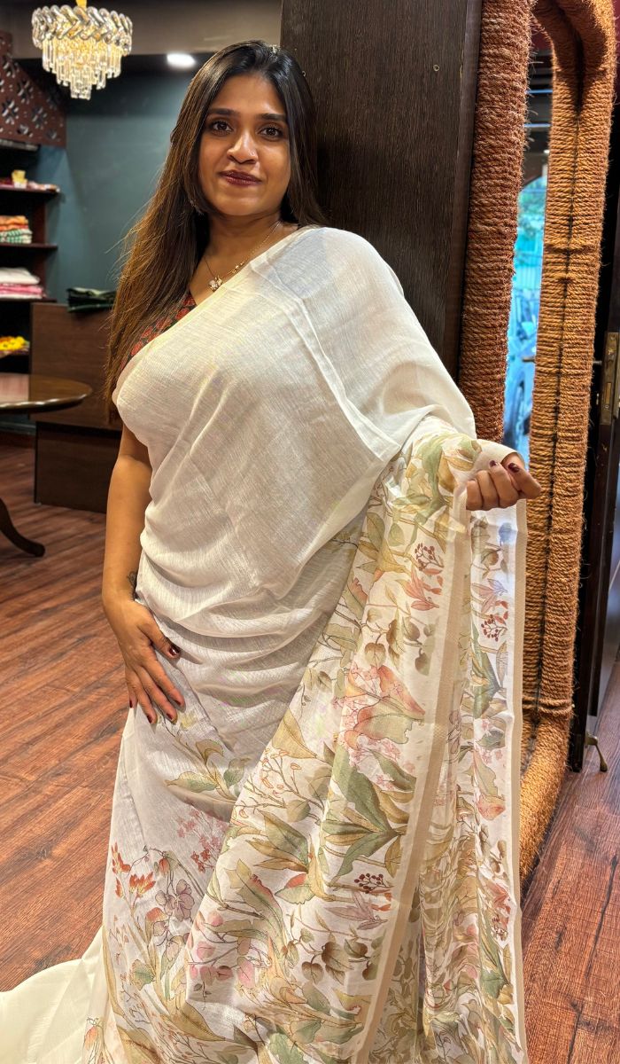 SEMI LINEN SAREE 2905254