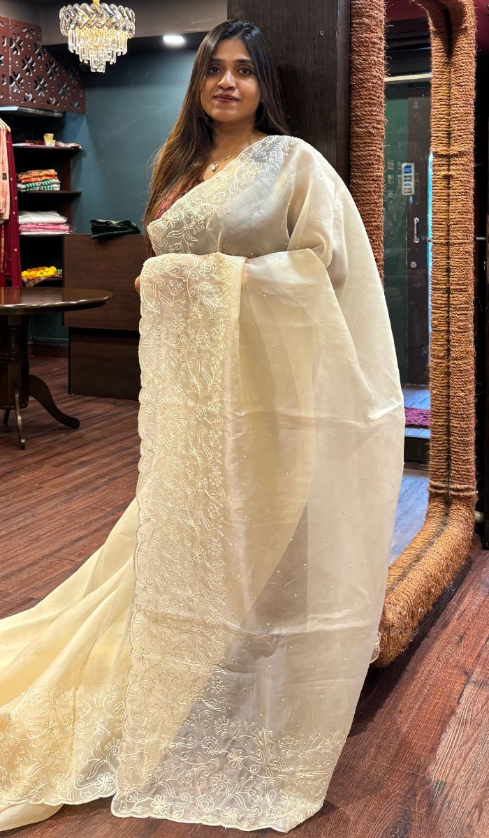 ORGANZA SAREE 25012536