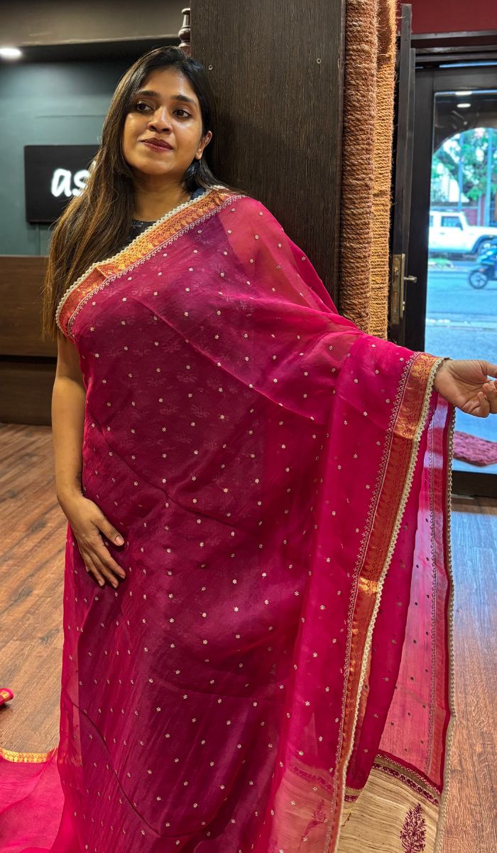 ORGANZA SAREE 07072528