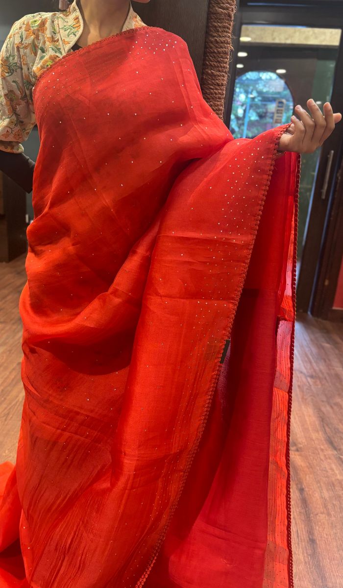 ORGANZA SAREE 220525116