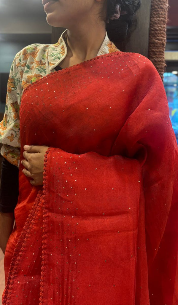 ORGANZA SAREE 220525116