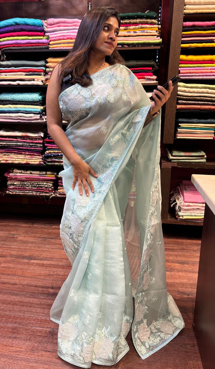 ORGANZA SAREE 10072532