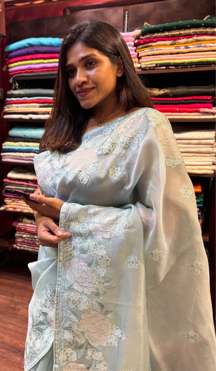 ORGANZA SAREE 10072532