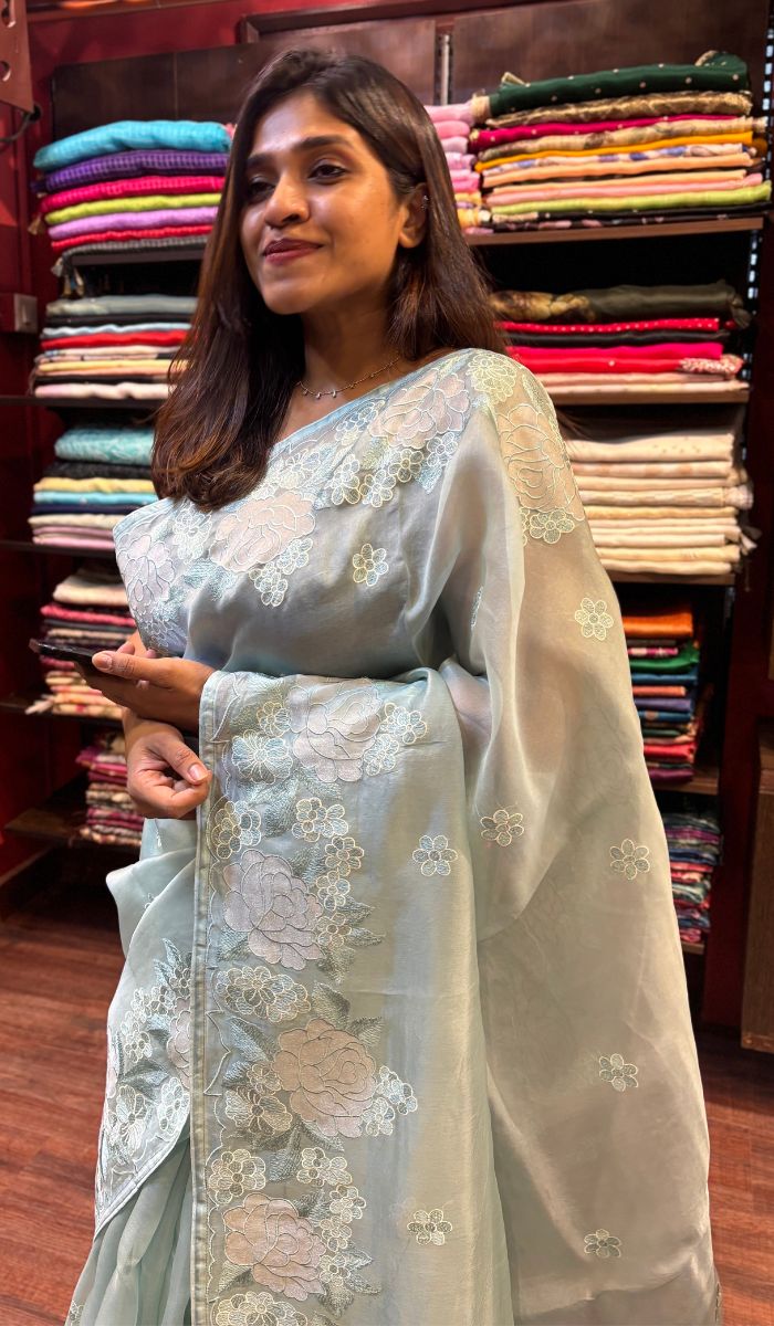 ORGANZA SAREE 10072532