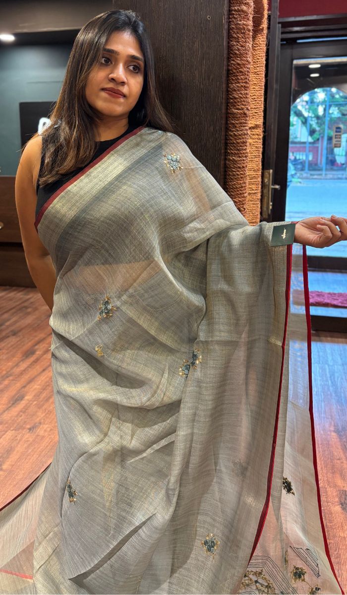 LINEN SAREE 10072543