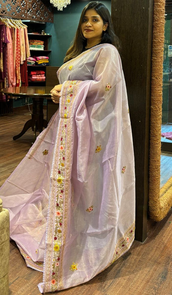 TISSUE ORGANZA SAREE 10072562