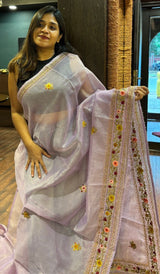 TISSUE ORGANZA SAREE 10072562