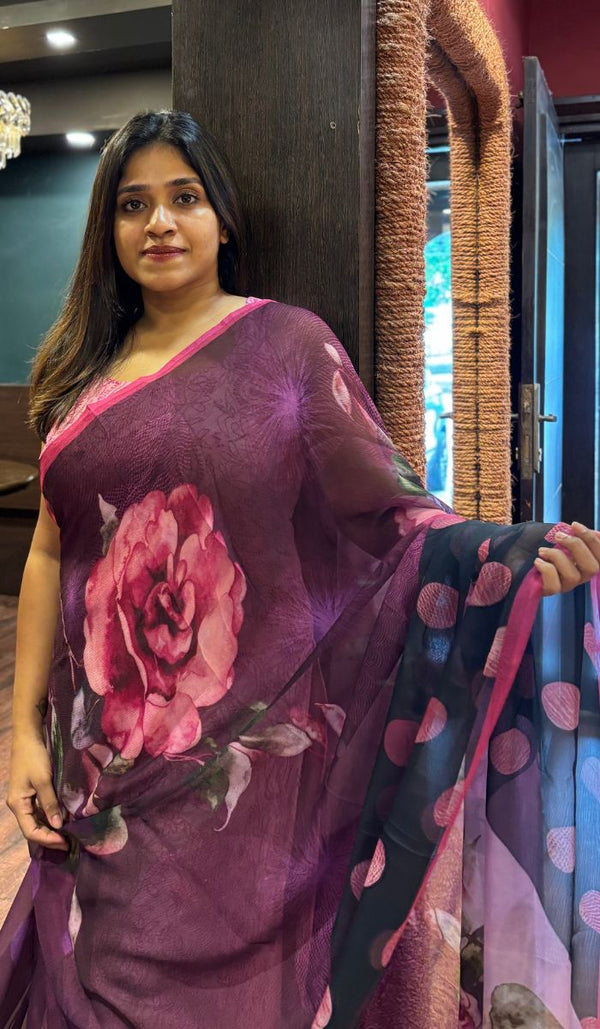 CHIFFON SAREE 10072521