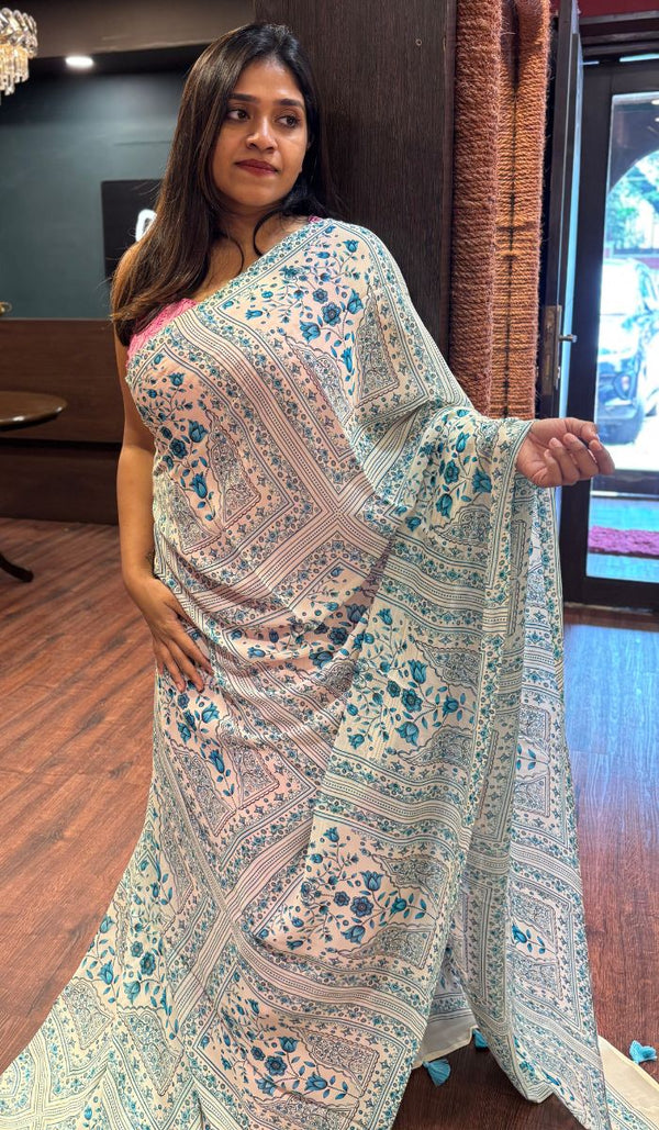 PRINTED GEORGETTE SAREE 1207253