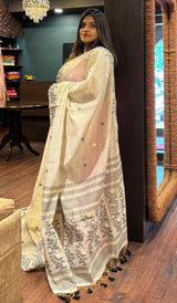 SEMI LINEN SAREE 11072529
