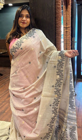 SEMI LINEN SAREE 11072529