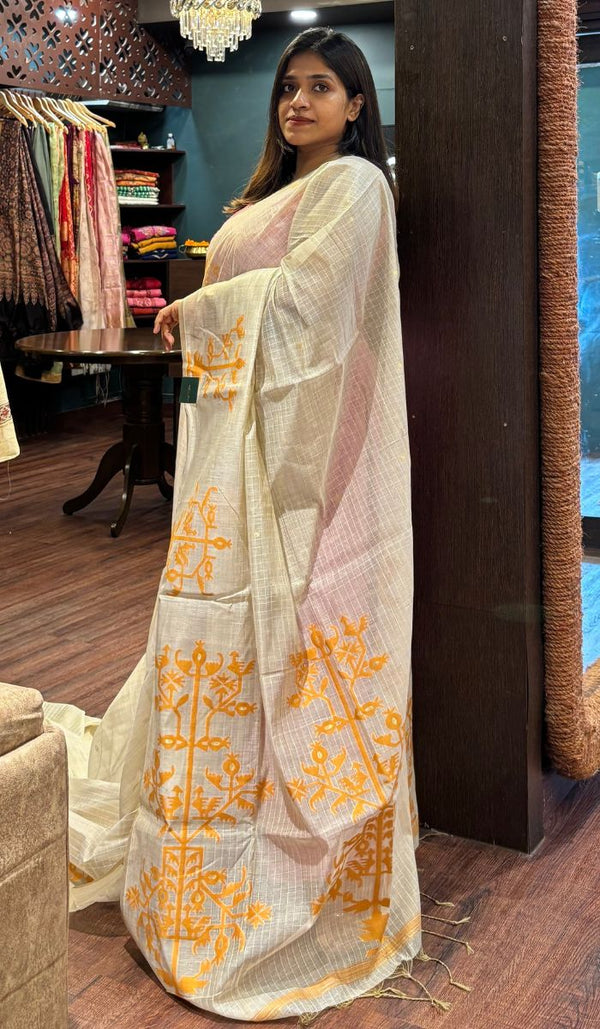 SEMI LINEN SAREE 11072532