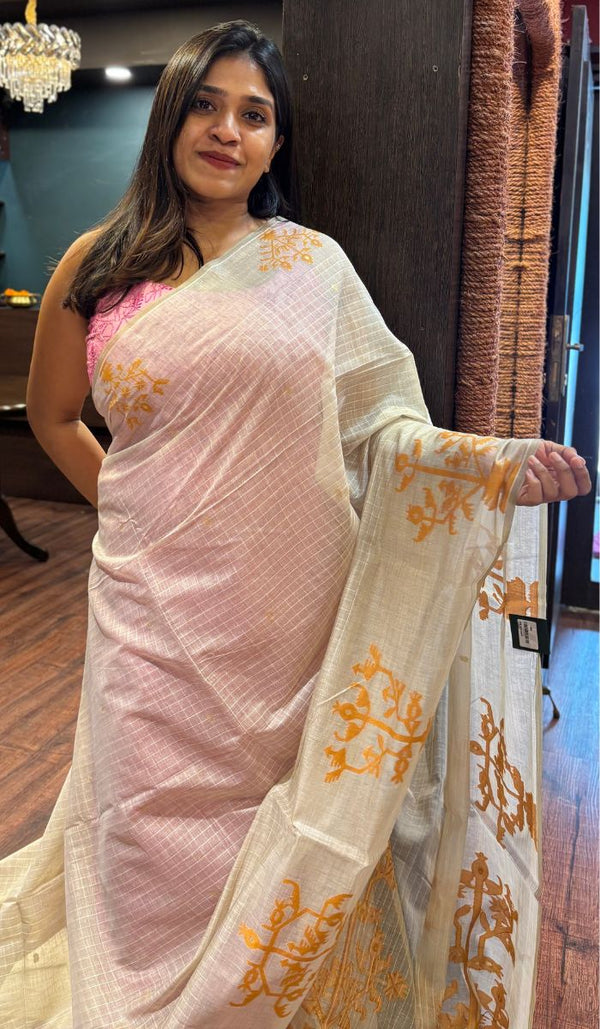 SEMI LINEN SAREE 11072532