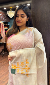 SEMI LINEN SAREE 11072532
