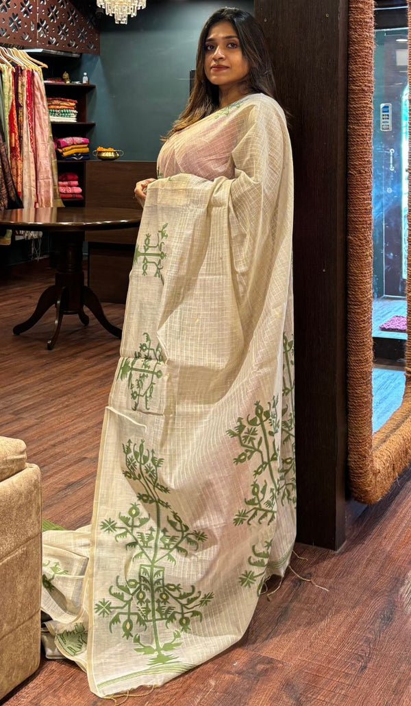SEMI LINEN SAREE 11072533