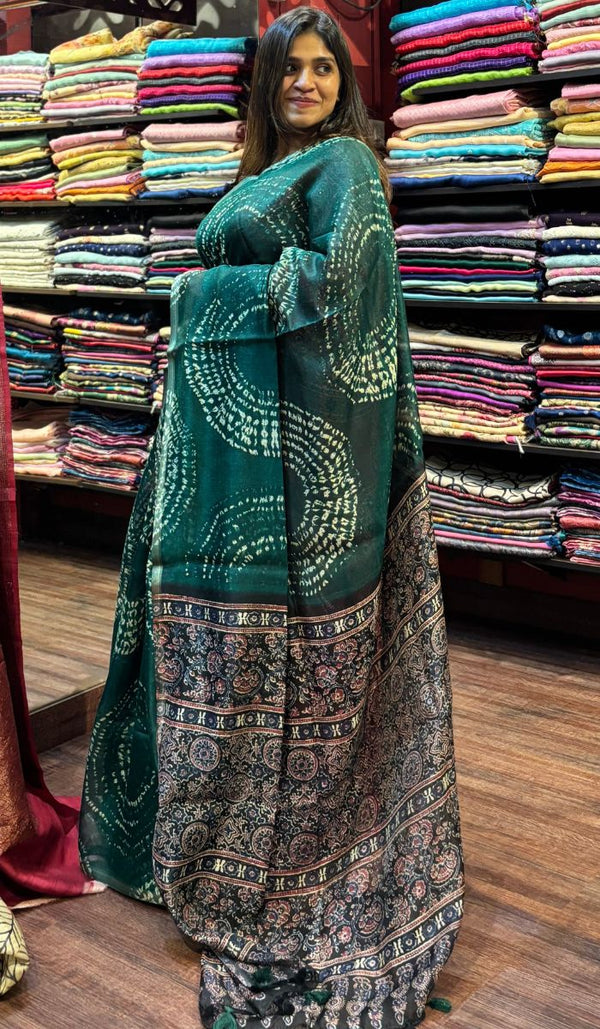 SEMI LINEN SAREE 14072515