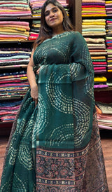 SEMI LINEN SAREE 14072515