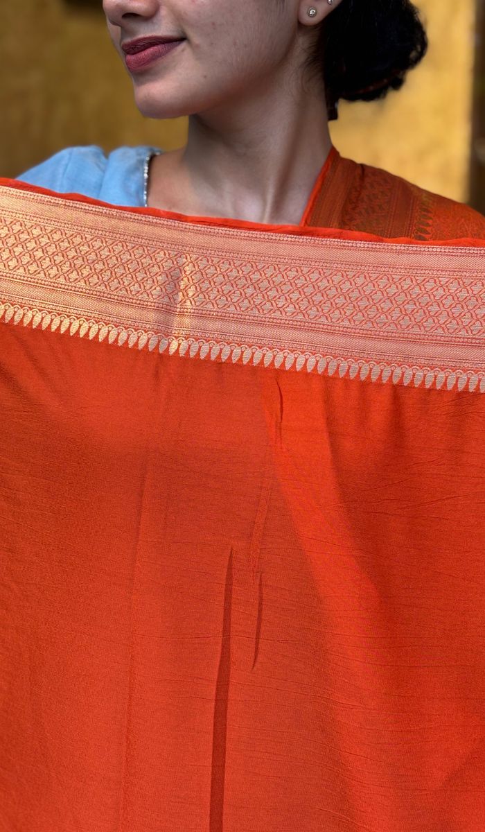 SEMI CREPE SAREE 16072574