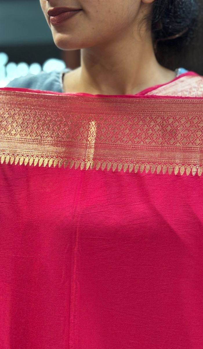 SEMI CREPE SAREE 16072575