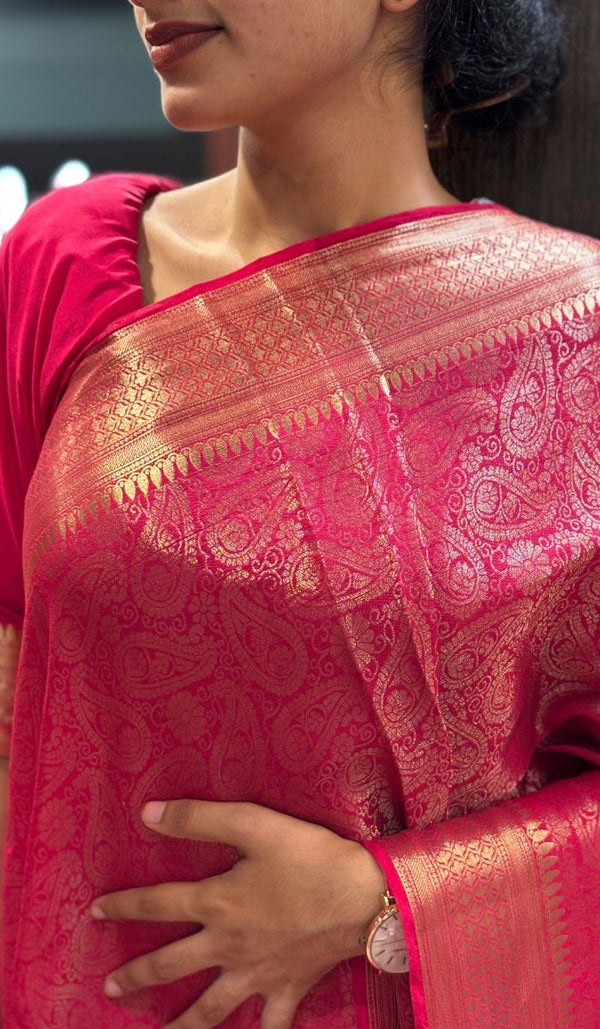 SEMI CREPE SAREE 16072575