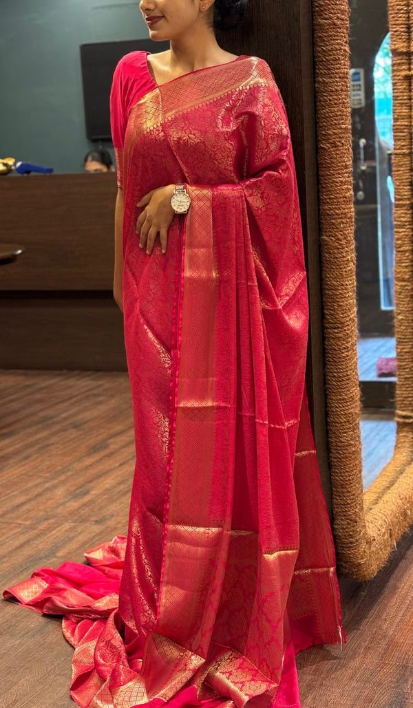 SEMI CREPE SAREE 16072576