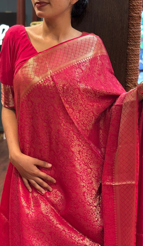SEMI CREPE SAREE 16072576